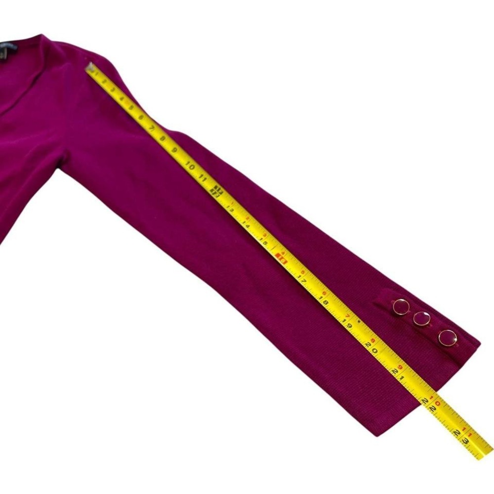 Talbots Sweater Womens Fuchsia Cotton Modal Open Long Line Cardigan - Small - Picture 8 of 8